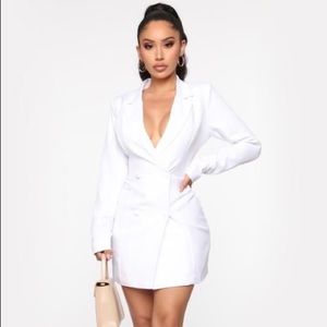 White Blazer Dress